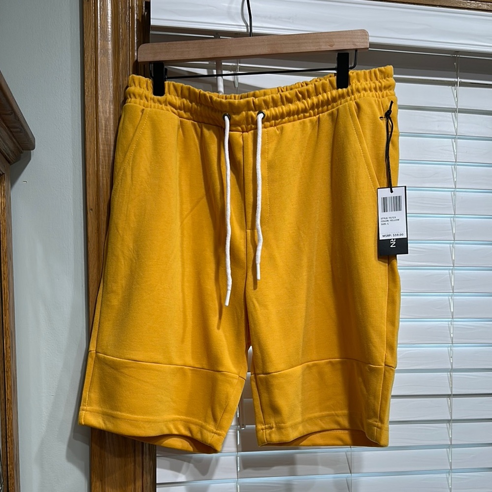 Vibrant Yellow Athletic Men's Shorts